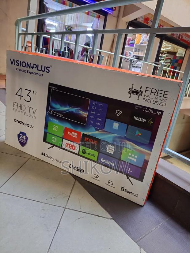 Vision Plus 43" Frameless FHD Smart Android Tv With Free Wall Mount - thumbnail 2