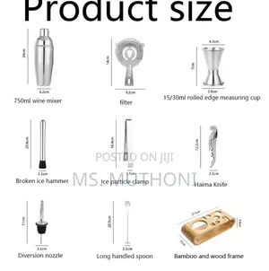 12pcs Setmixologist Cocktail Crafter / Bartender Kit /