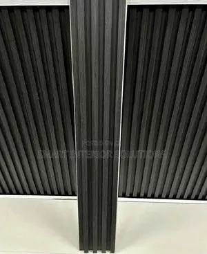 Black WPC Fluted Wall Panel