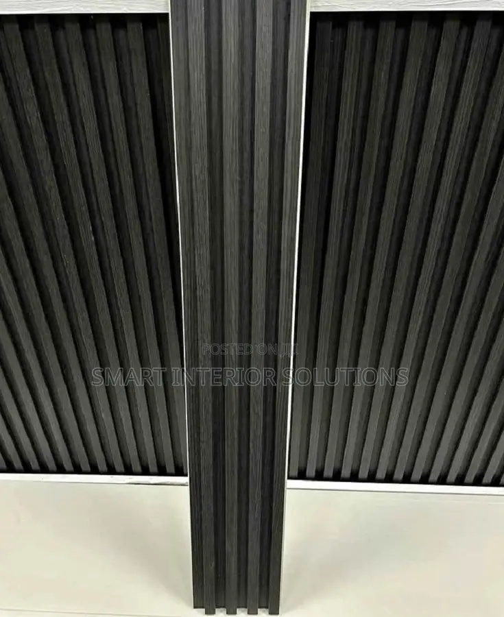 Black WPC Fluted Wall Panel