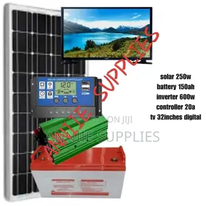 Full Set 32" Tv Solar Kit - 250w Solar -150ah Battery - - 32" Smart Tv