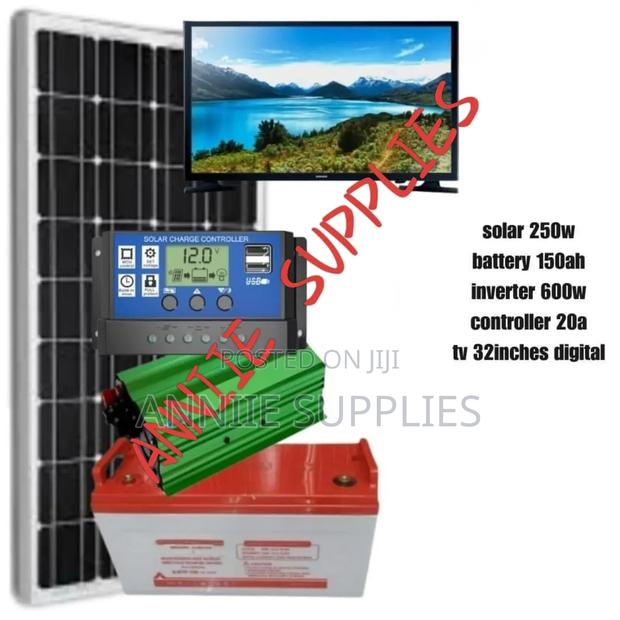 Full Set 32" Tv Solar Kit - 250w Solar -150ah Battery - - 32" Smart Tv