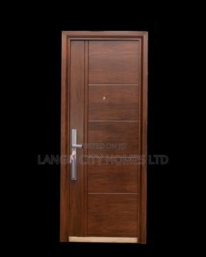 Single Steel Door Brown Woodlook