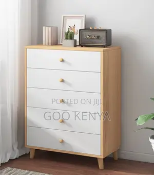 Home Cabinet Drawers; White Wooden Chest of Drawers for Bedroom Use