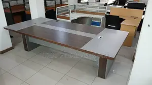 Long Wooden Boardroom Table