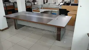 Long Wooden Boardroom Table