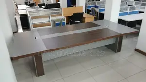 Long Wooden Boardroom Table