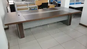 Long Wooden Boardroom Table
