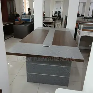 Long Wooden Boardroom Table
