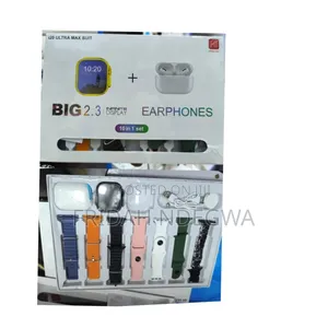 *I20 Ultra Max Suit 7 Strap Watch 10in1 Set With Earphones*