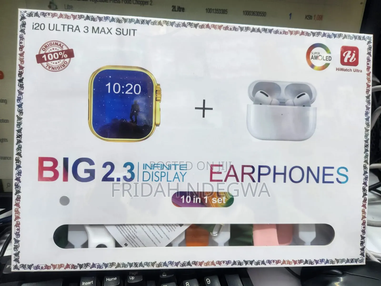 *I20 Ultra Max Suit 7 Strap Watch 10in1 Set With Earphones*