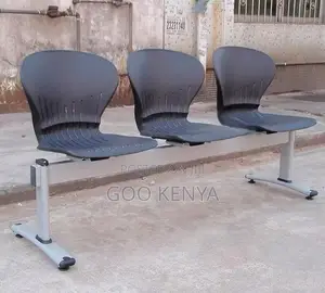 Office Waiting Bench; 3-Seat Plastic Public Waiting Chair for Hospital