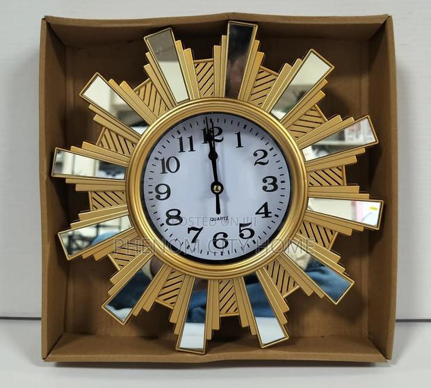 25cm Sunburst Wall Clock Decor