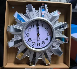 25cm Sunburst Wall Clock Decor