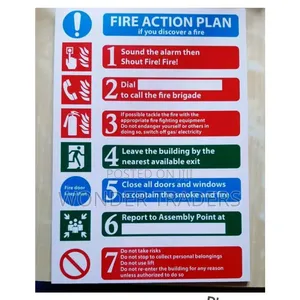 Fire Action Plan Sign Fire Action Plan Sign