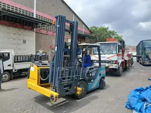 Flatbed Trailer With Crane Are at Hand for Transportation
