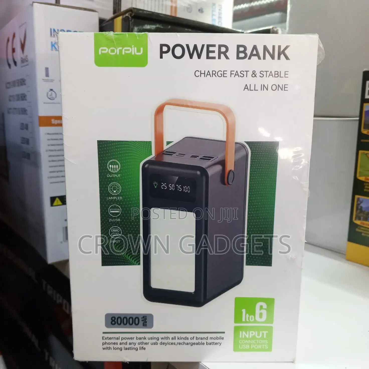 80000mah Porpiu Power Bank – Multi Usb Ports Display