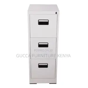 4-Drawer Metallic(White)Storage Document Cabinet