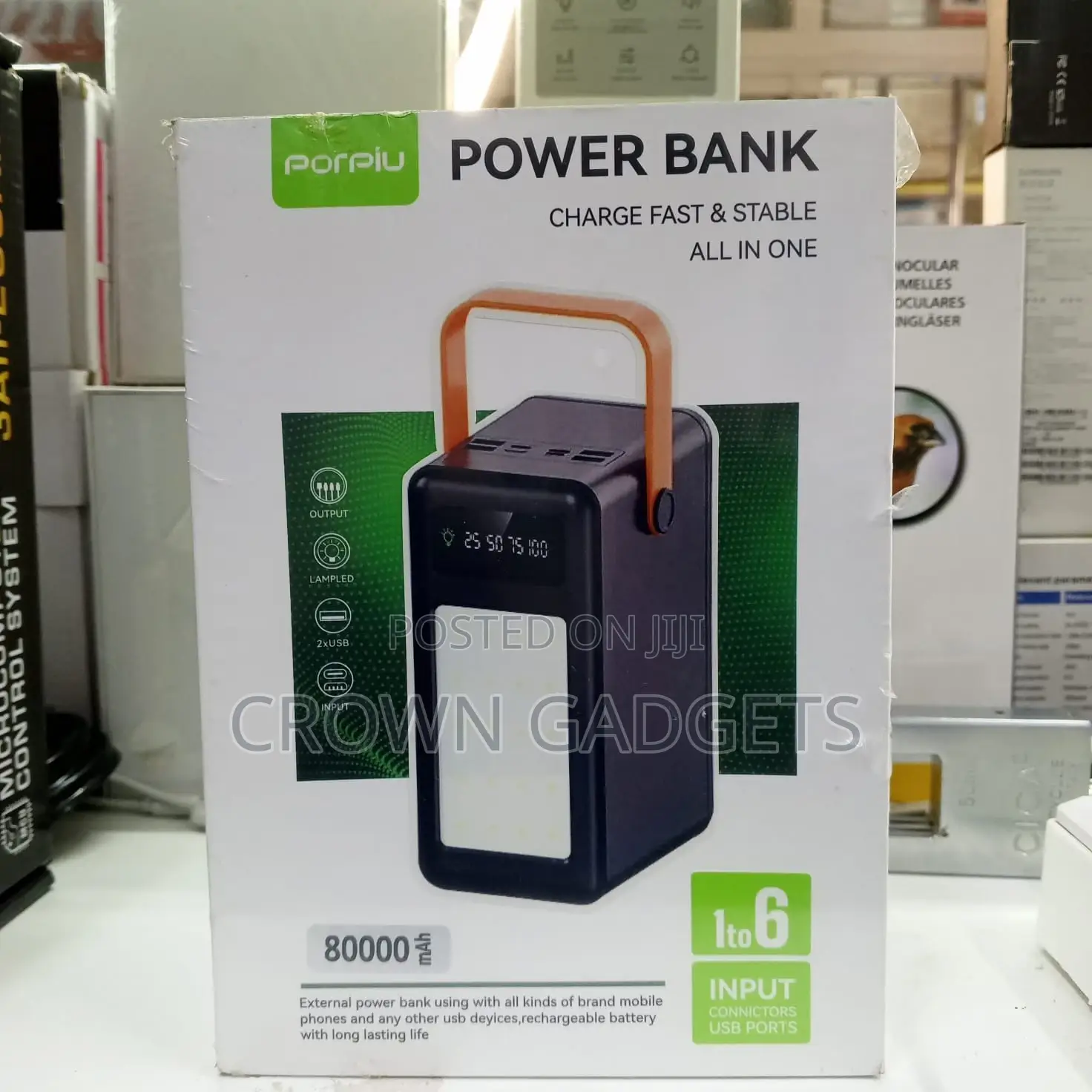 Porpiu 80000mah Power Bank – Stable Output Quick Charging