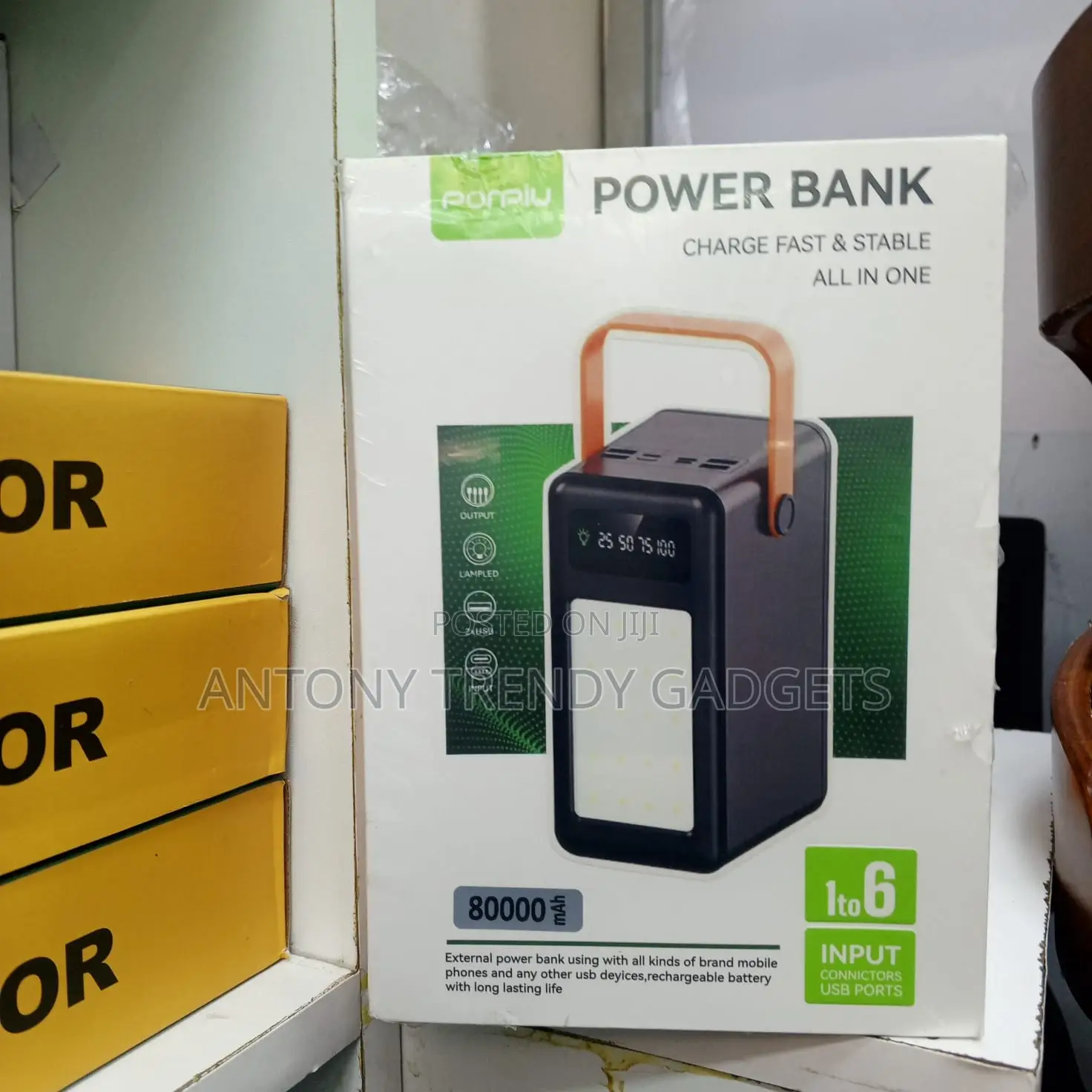 Porpiu Portable 80000mah Power Bank – Led Lamp & Display