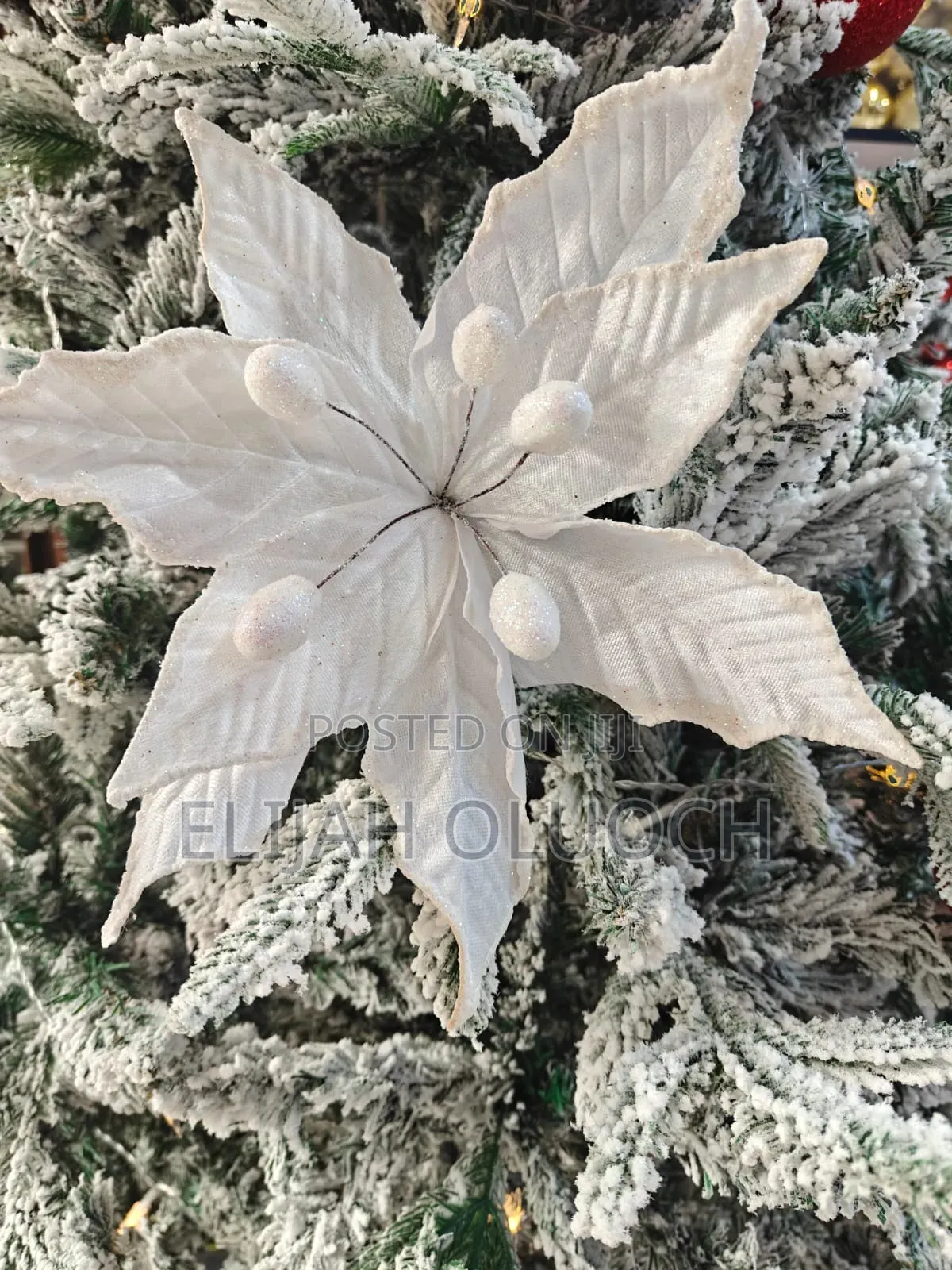 Large Christmas Glitter Flower
