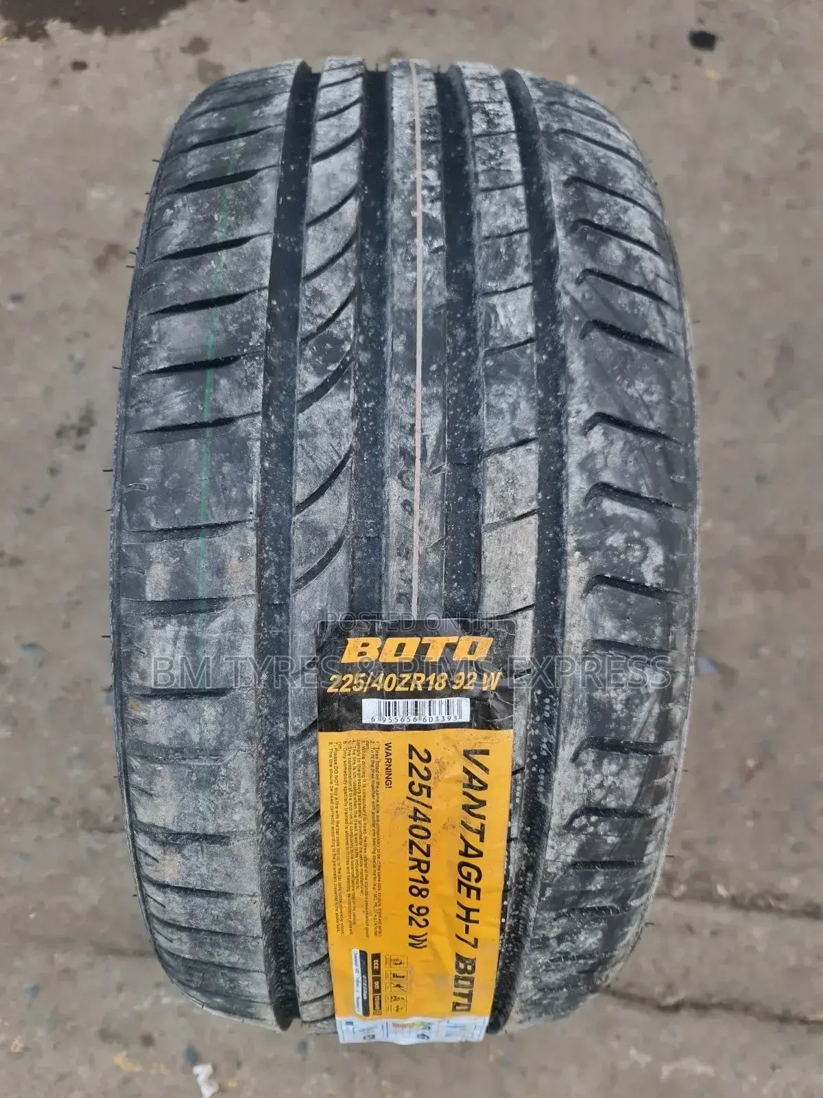 225 /40 R18 Boto Tyres (New Technology).