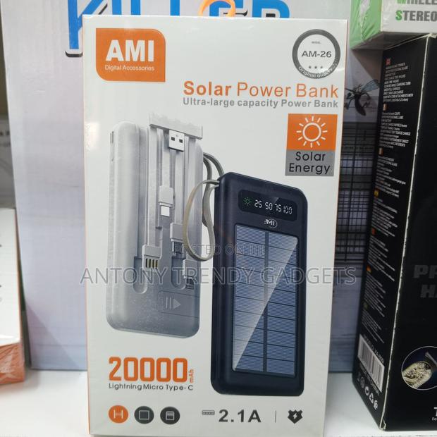 Ami Am-26 Portable 20000mah Solar Charger For All Devices