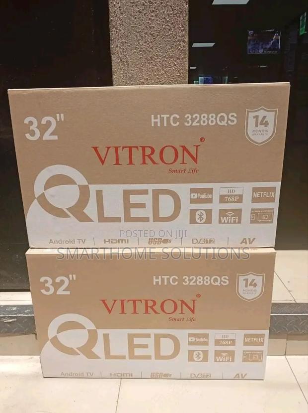 Vitron 32 Inch Qled Smart Android Tv Htc3288qs With Bluetooth Netflix - thumbnail 2
