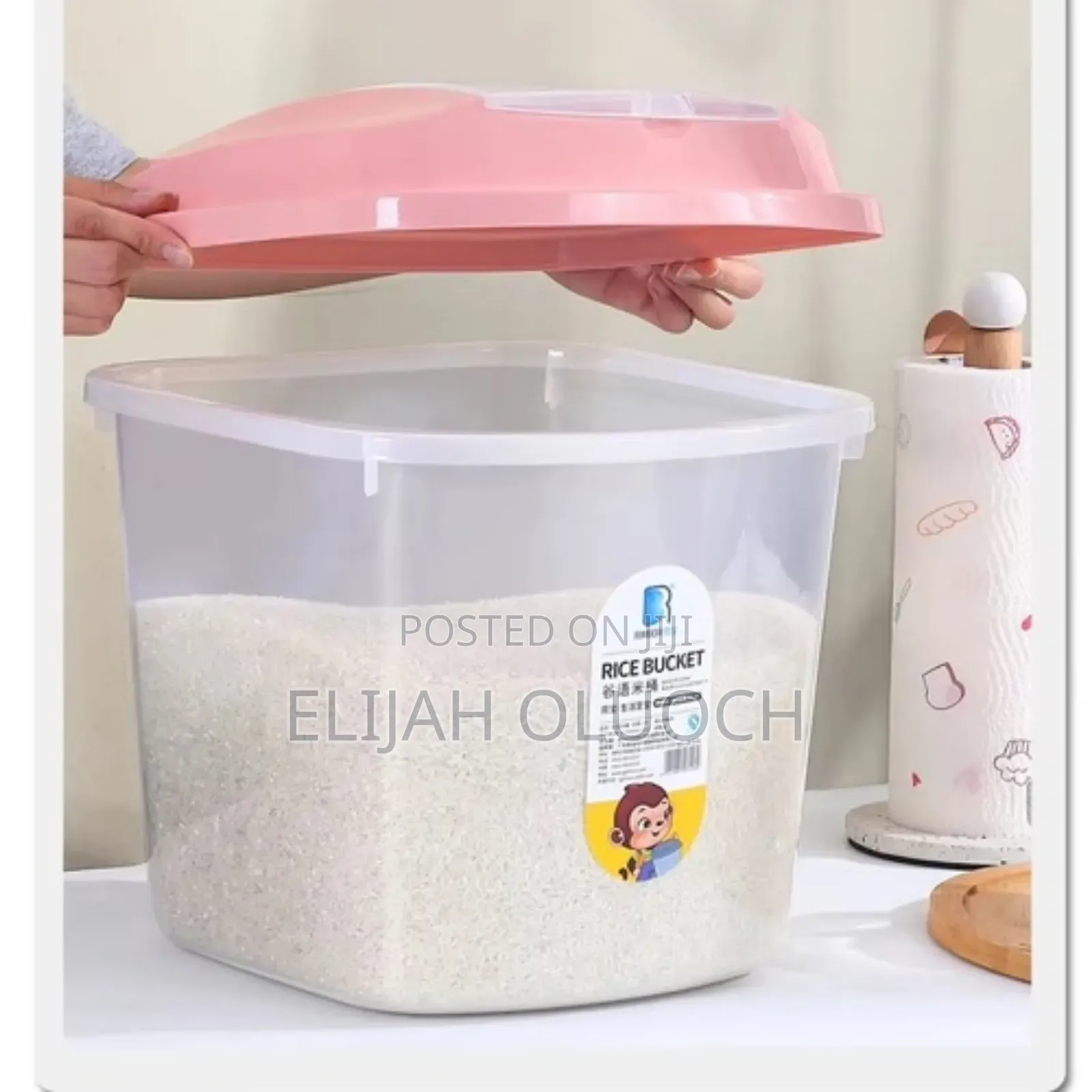 Clear Plastic Cereal / Rice Buckets