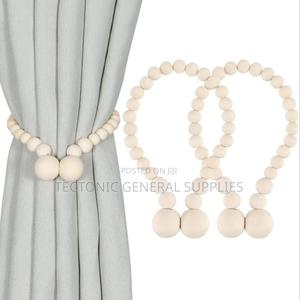 *2pcs Magnetic Wooden Beads Curtain Holders - thumbnail 2