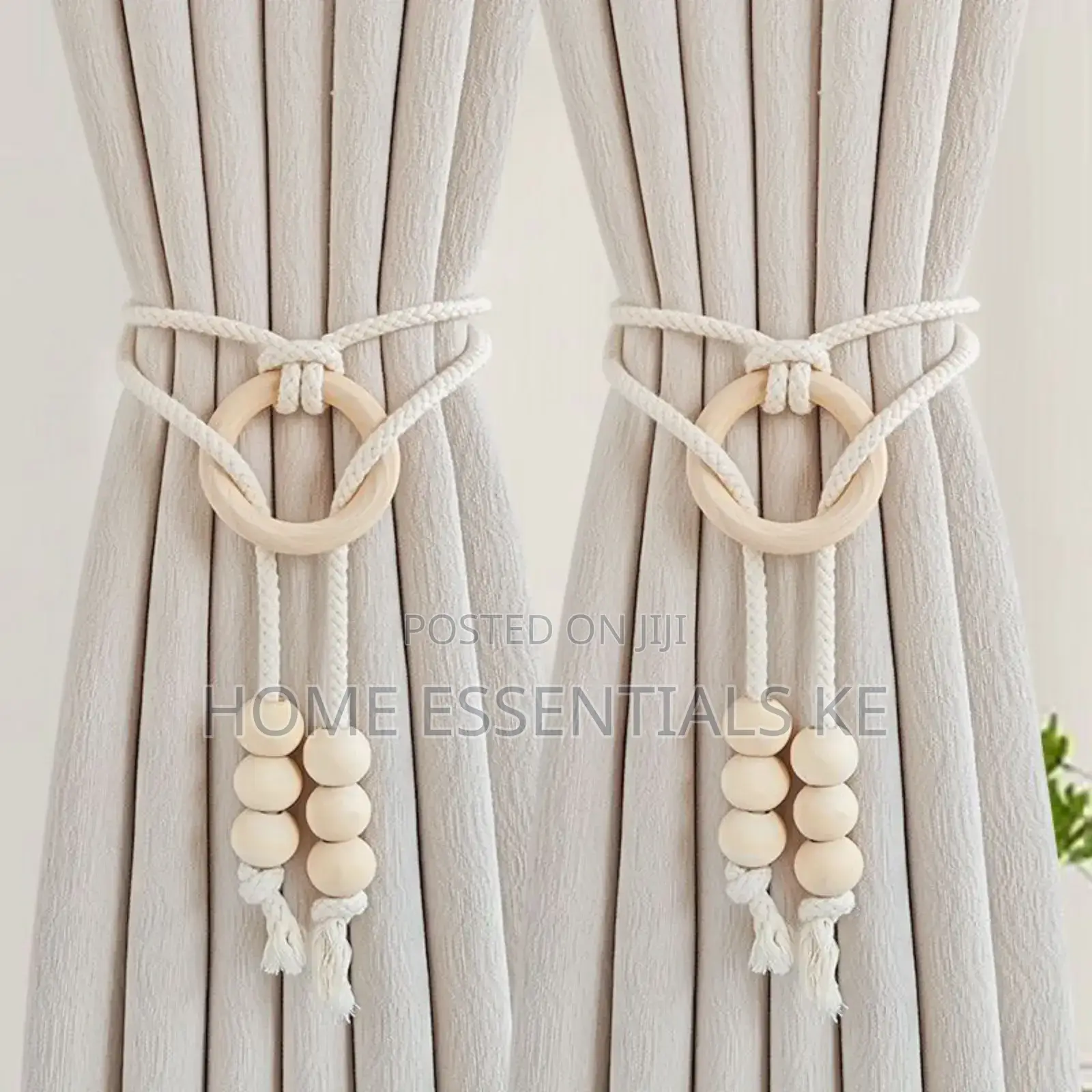 *2pcs Natural Cotton Rope Curtain Tiebacks