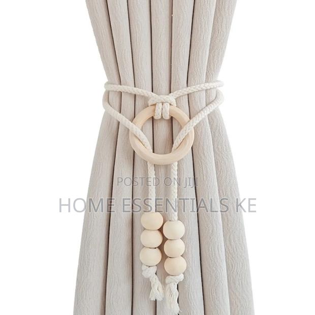 *2pcs Natural Cotton Rope Curtain Tiebacks - thumbnail 3