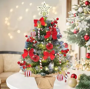 45 Cm Mini Christmas Tree for Table / Counter , Decorated Lit
