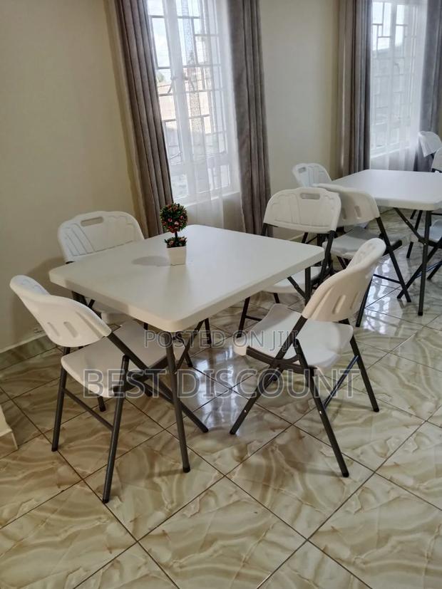 Square White Foldable Tables (Tables Only) - main view