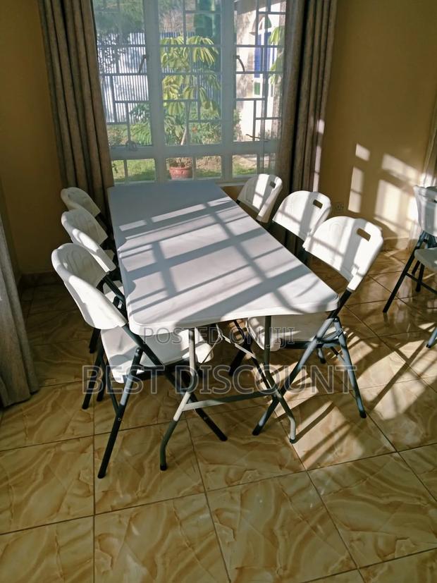 Six Seater Conference Chairs and Table, Foldable Set - main view