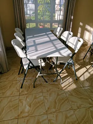 Plastic 6 -Chairs Dining Table Sets