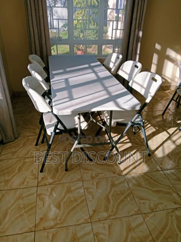 Plastic 6 -Chairs Dining Table Sets - main view