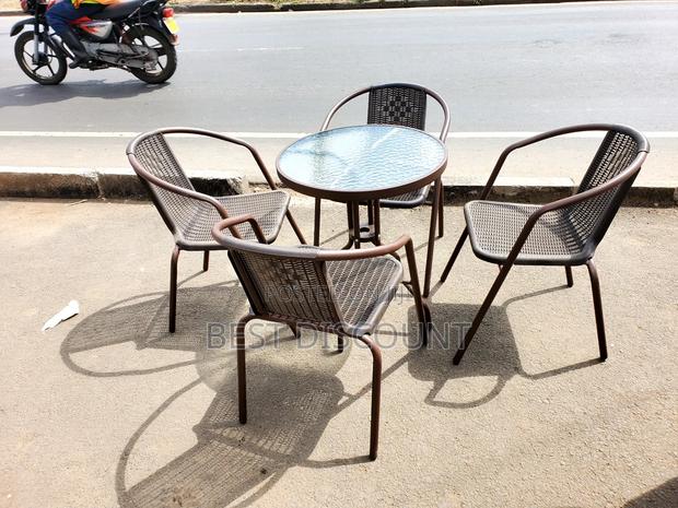 Modern Outdoor Set, Rattan - main view