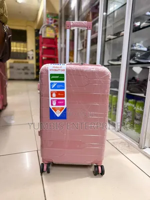 Medium Size Rubber Pink Suitcase (Height 60cm)