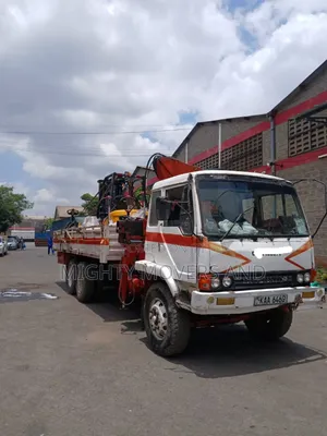 Trailer With Crane Are Ready for Cross County Delivery