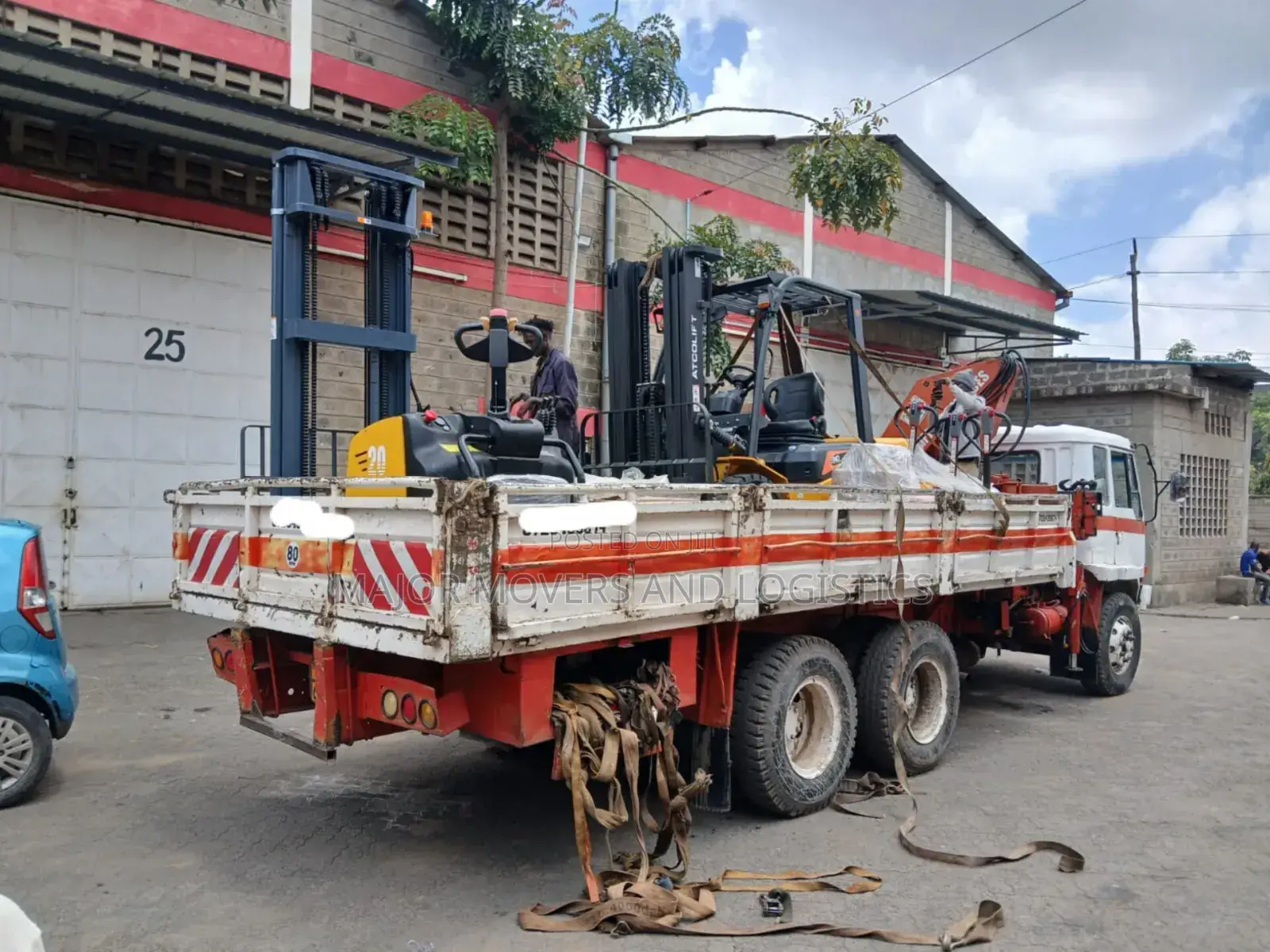 Trailer With Crane Are Ready for Intercountry Delivery