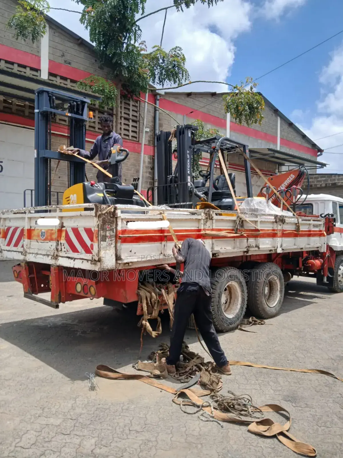 Trailer With Crane Are Ready for Intercountry Delivery