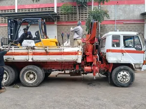 Trailer With Crane Are Ready for Across Border Transportation