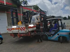 Trailer With Crane Are Ready for Across Border Transportation