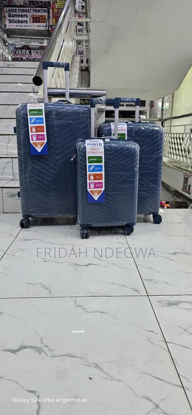 *3 in 1 Unbreakable Double Zip Rubber Suitcases*[Anti Theft) - thumbnail 2