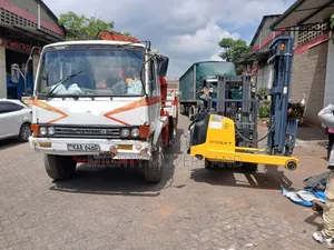 Flatbed Trailer With Crane Are Ready for Cross Country Delivery