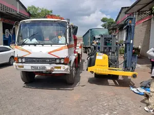 Flatbed Trailer With Crane Are Ready for Cross Country Delivery