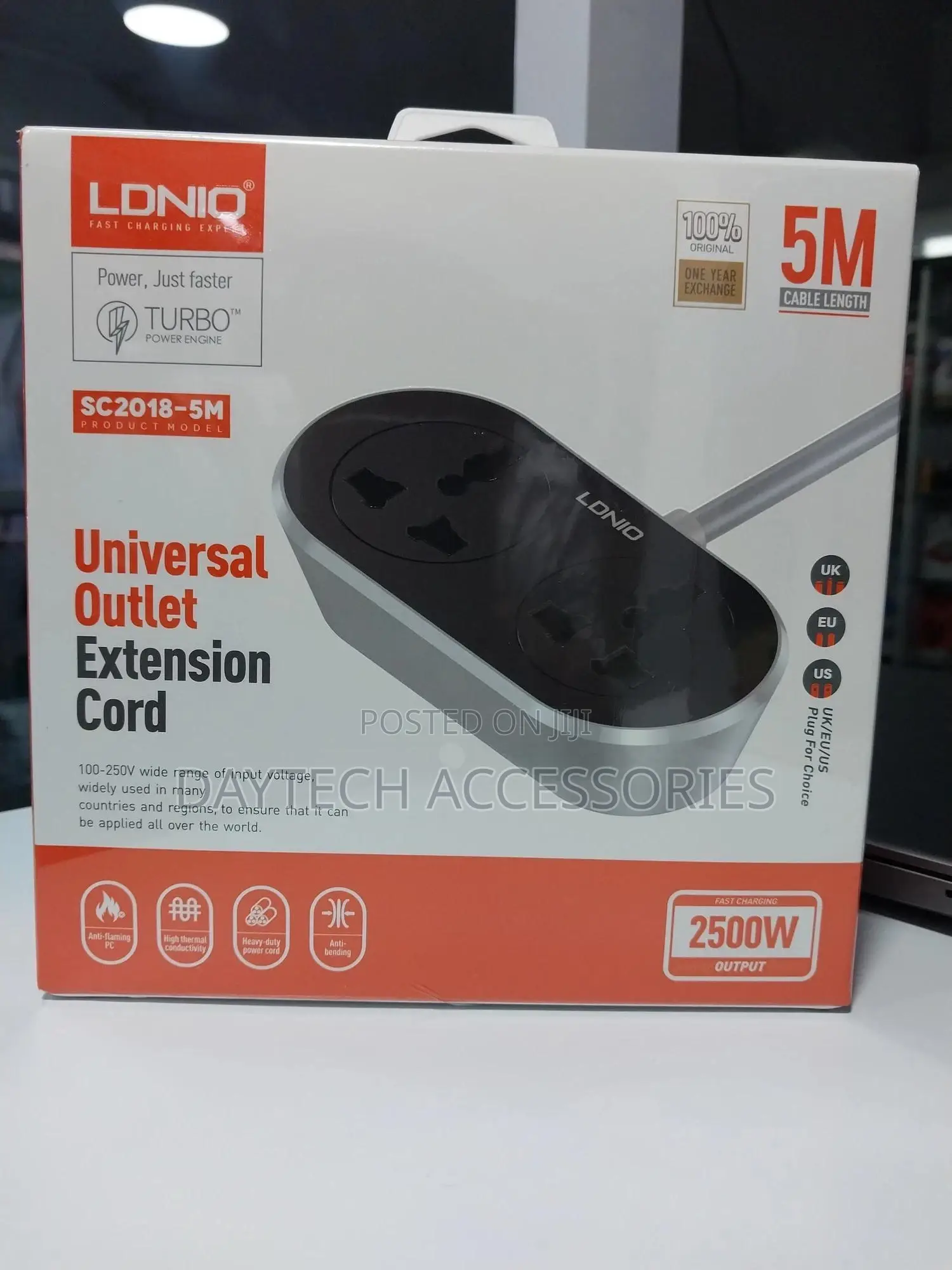 Ldnio Sc2018 Power Socket Universal Extension Cord 2500w Maximum Power