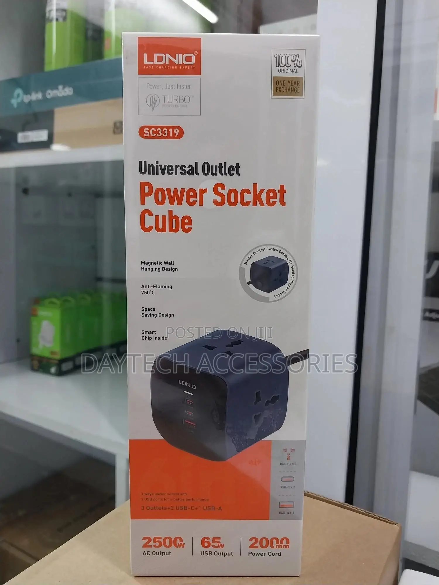 Ldnio Sc3319 Universal Outlet 6 in 1 10a 2500w Power Socket Cube
