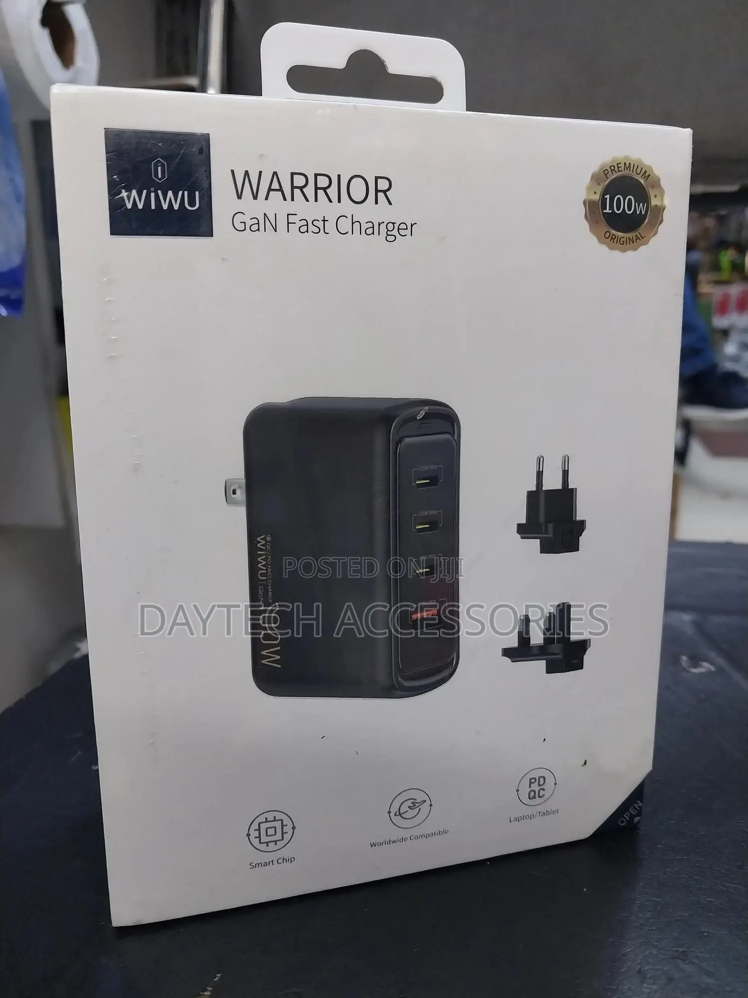 Wiwu Warriors 100w Qc+Pd Gan Fast Charger for Mobile Phone and Laptop
